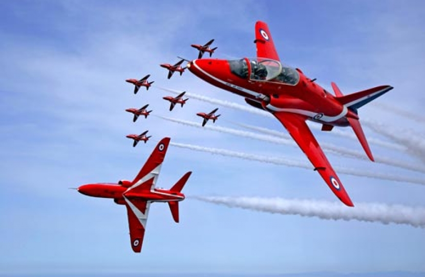 RAF Areobatic Squadron, the 'Red Arrows'