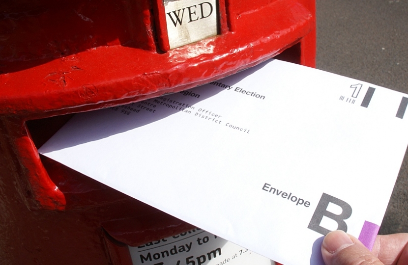 Posting a postal ballot paper