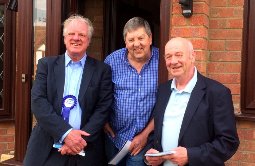 Sir Edward Leigh has been knocking on doors across the Gainsborough constituency