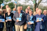 Candidate Bob Waller with local volunteers about to deliver his first leaflet.