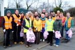 Volunteers in North Greetwell ready to go litter picking along the A158
