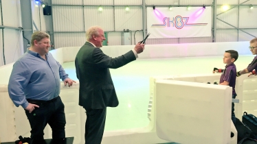 Sir Edward Leigh opens the SK8z 'off-ice' rink in Gainsborough