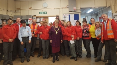 Cllr. Mewis and the Postal-Workers of the district