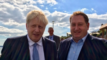 Prime Minister Boris Johnson and Cllr. Giles McNeill